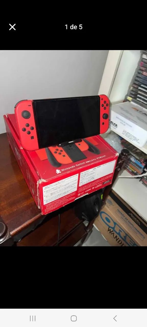 Nintendo switch oled d.e.s.b.l.o.q.u.e.a.d.o vermelho