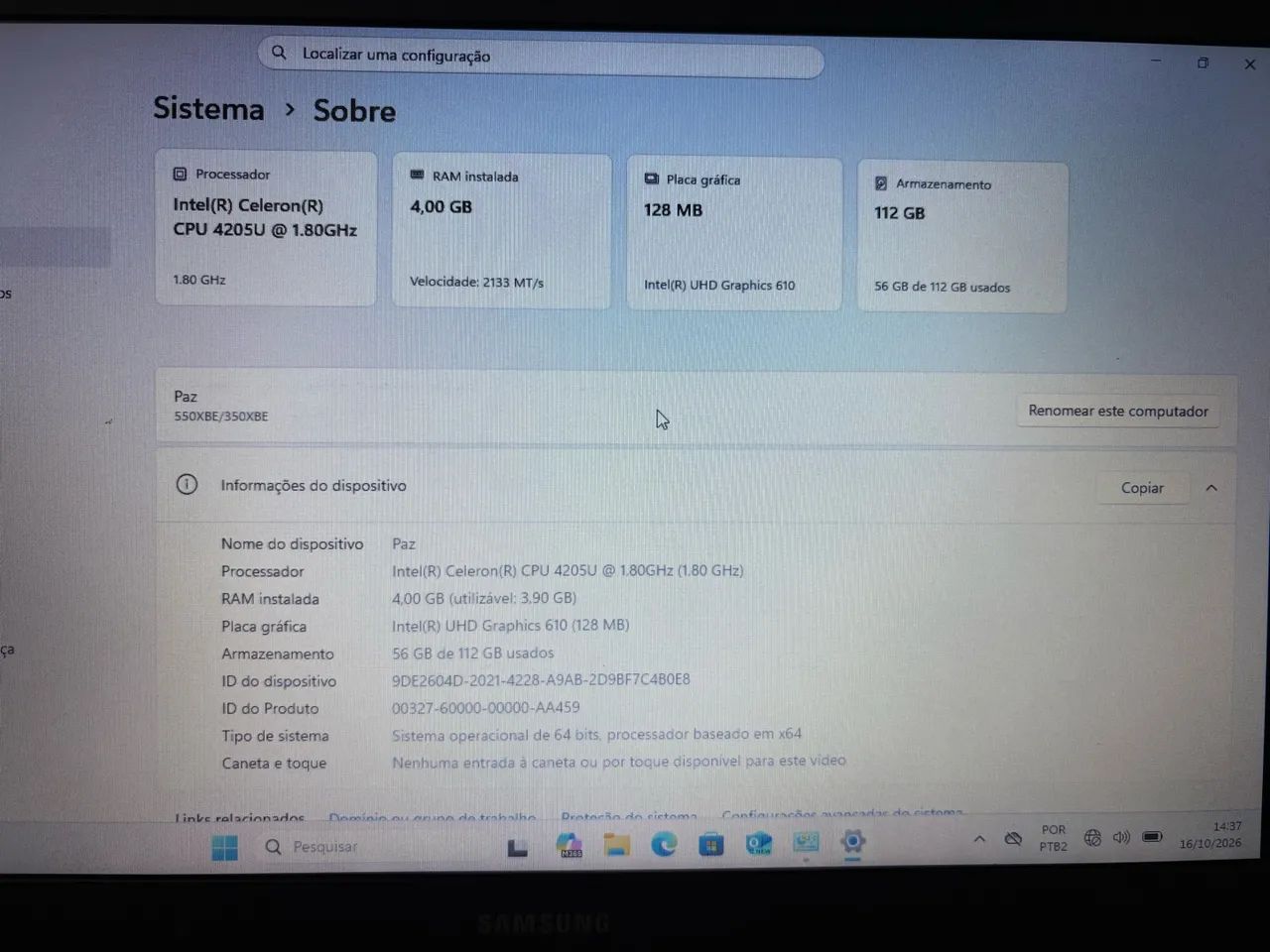 VENDO NOTEBOOK SEMINOVO SAMSUNG - Foto 4