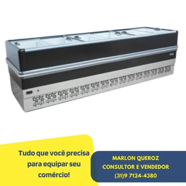 Ilha para Congelados Vidro Reto 3M Polar