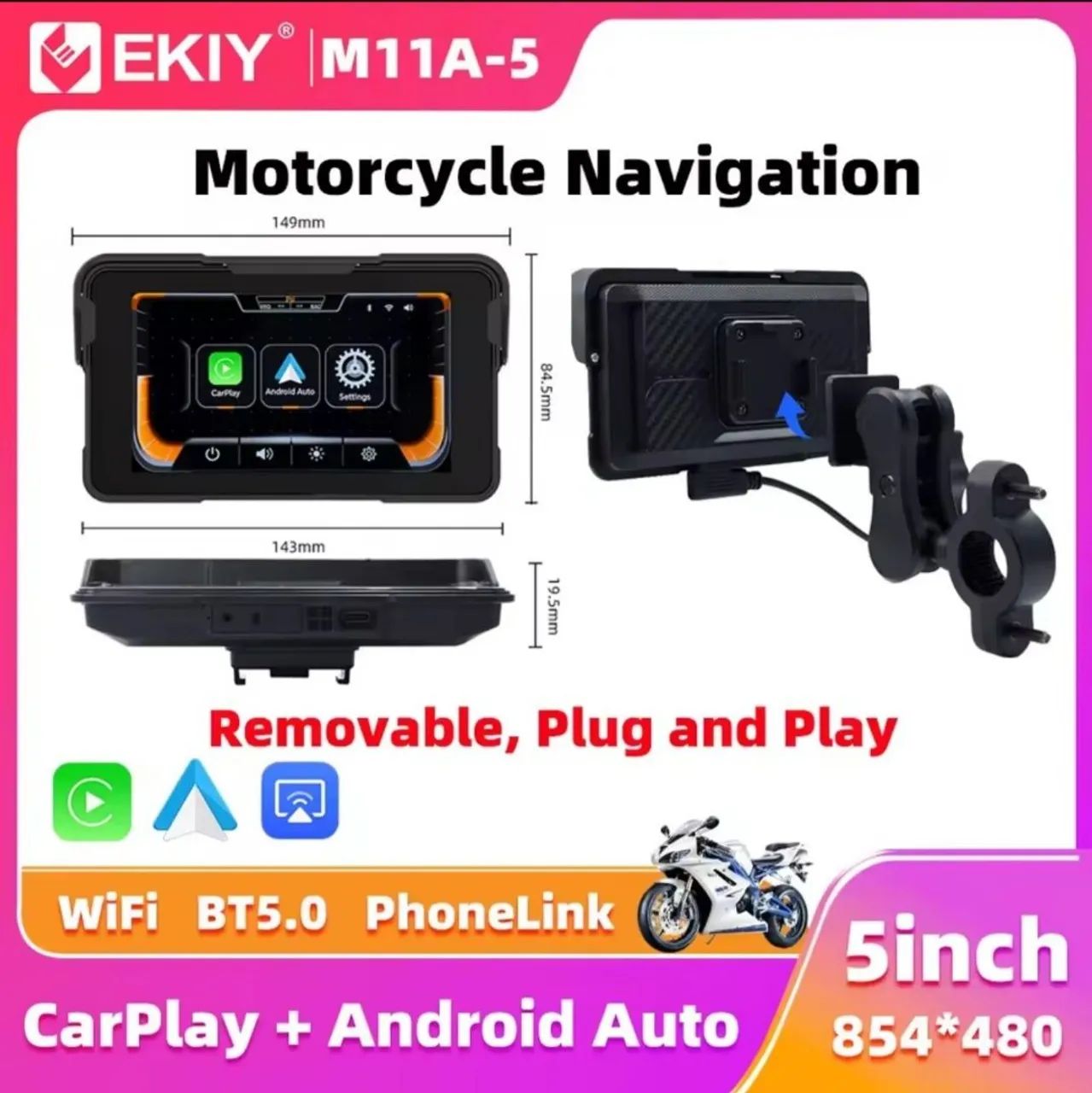 CENTRAL MULTIMIDIA PARA MOTO - Foto 3