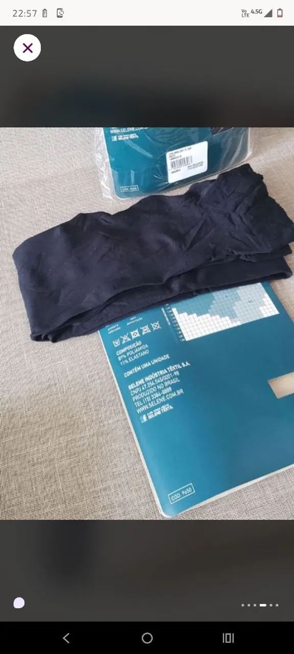 meia calça selene opaca fio 40 preta - Foto 3