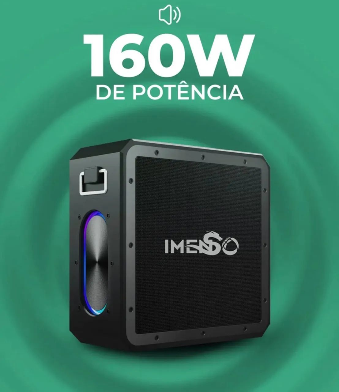 Caixa De Som IMENSO X53 160w  com microfone  - Foto 4