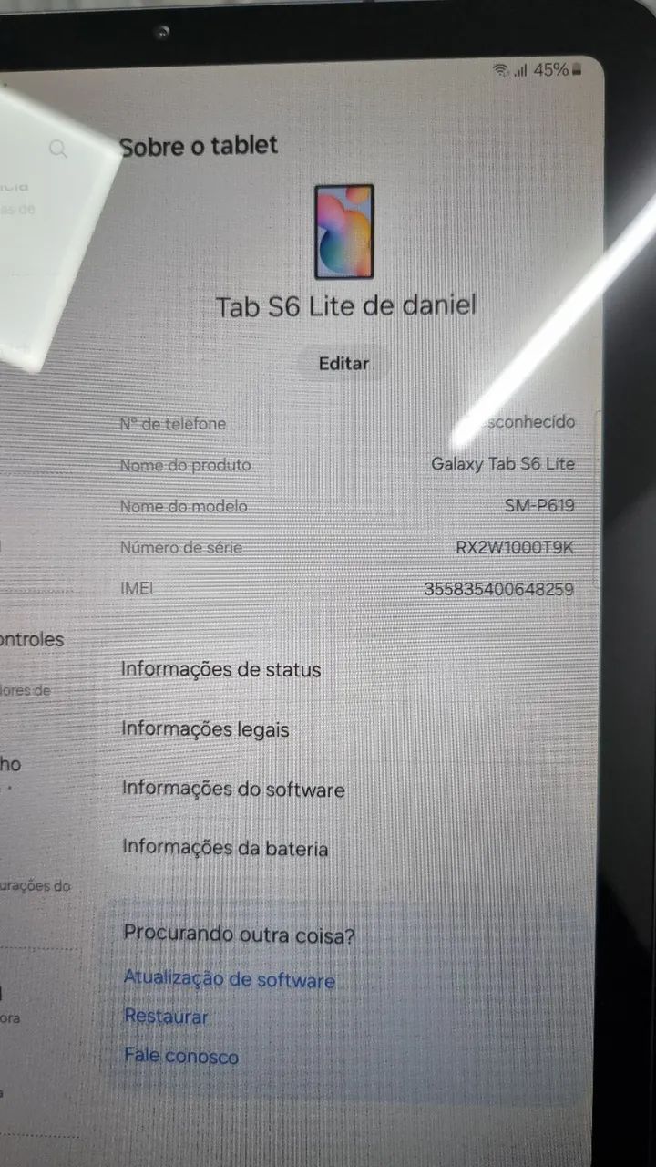 Oportunidade!!! Tablet S6 Lite samsung 128G - Foto 3