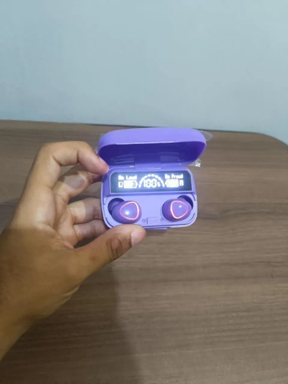 Fone bluetooth M10 -PRETO E ROXO  - Foto 4