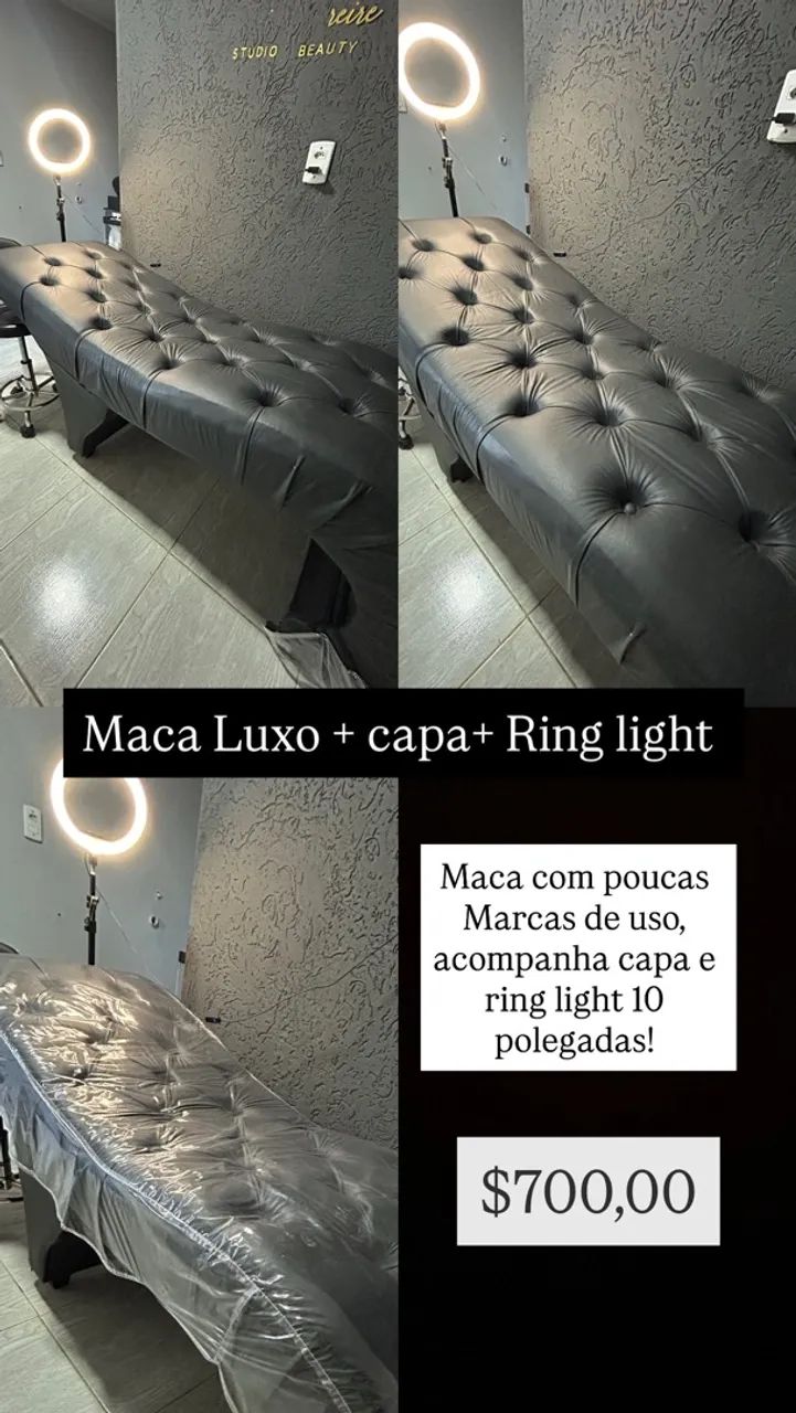 Maca luxo com capa e ring light 10 polegadas 