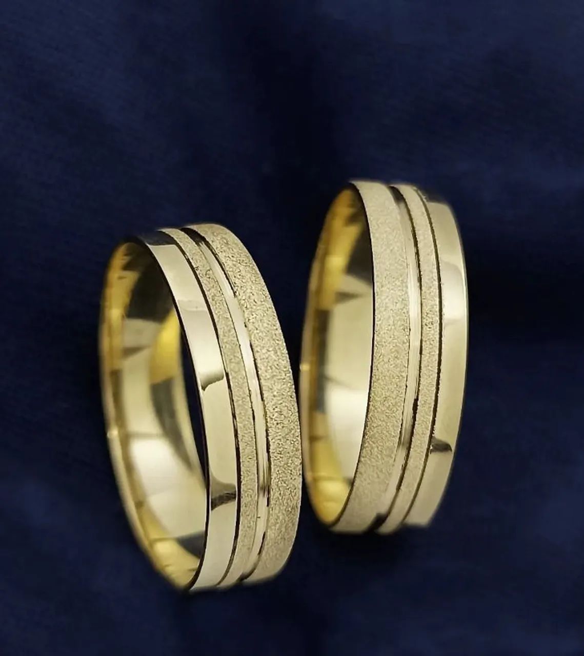 Par de aliança em Ouro 18k - Foto 2