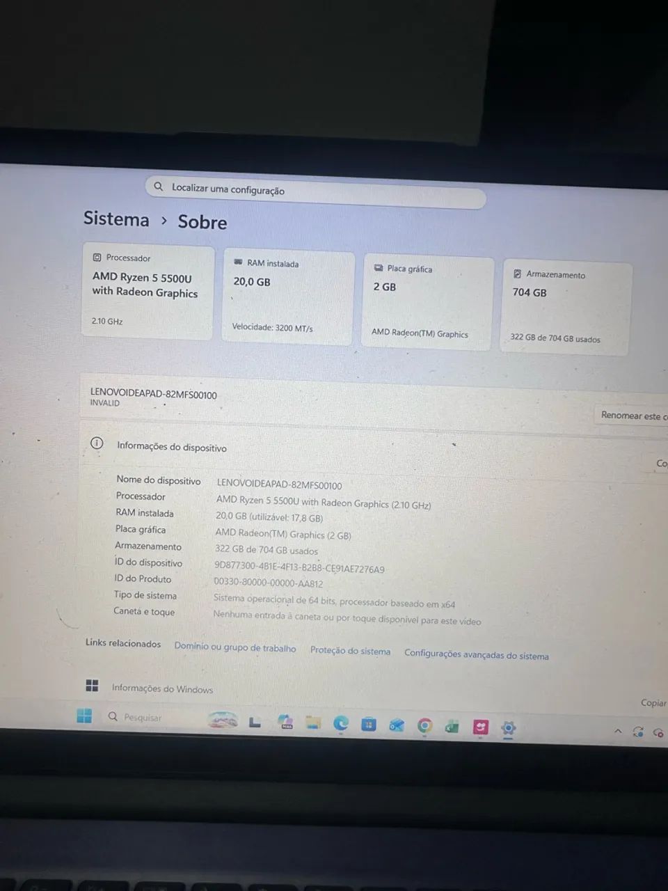 NOTEBOOK LENOVO IDEAPAD - RYZEN 5! ? - Foto 4