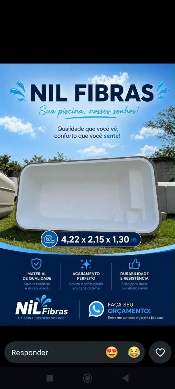 Piscina de fibra 