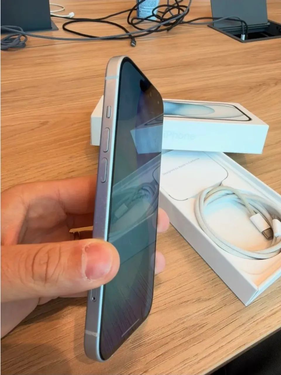 iPhone 15 azul na garantia Apple  - Foto 3