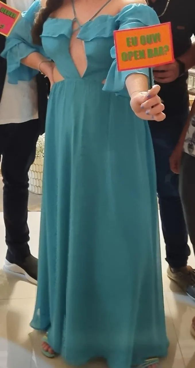 Vestido da Dot Clothing GG Azul Tiffany  - Foto 2