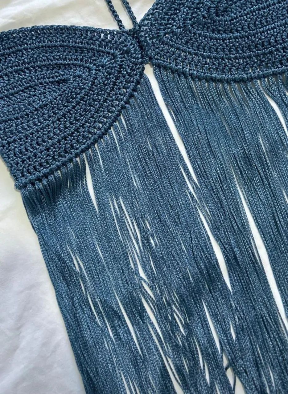 Conjunto Crochê Praia - MARÉ AZUL  - Foto 3