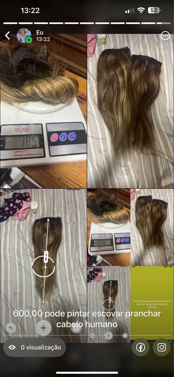 Cabelo 185 gramas 48 cm 