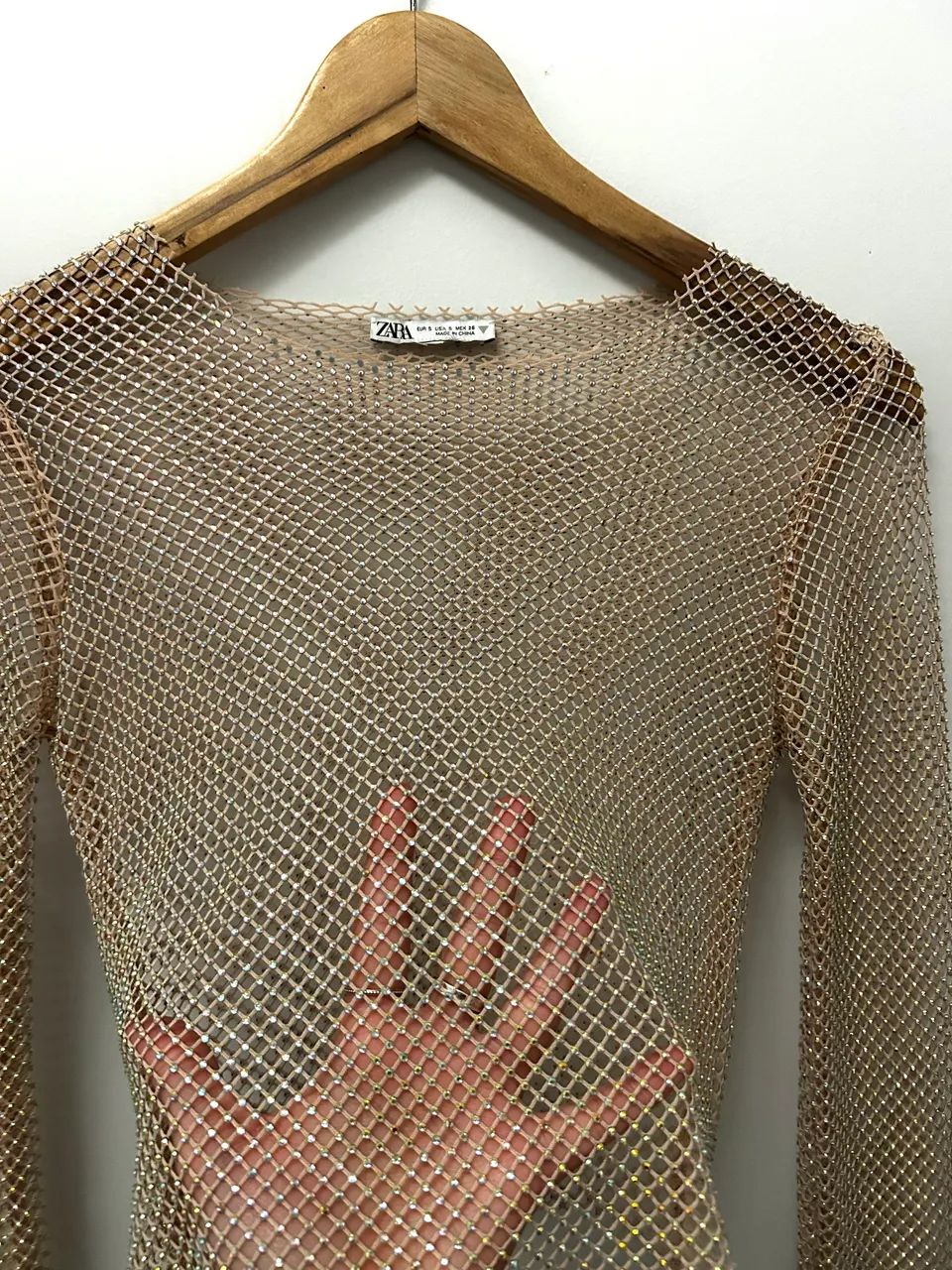 Blusa transparente ZARA puro brilho - Foto 4