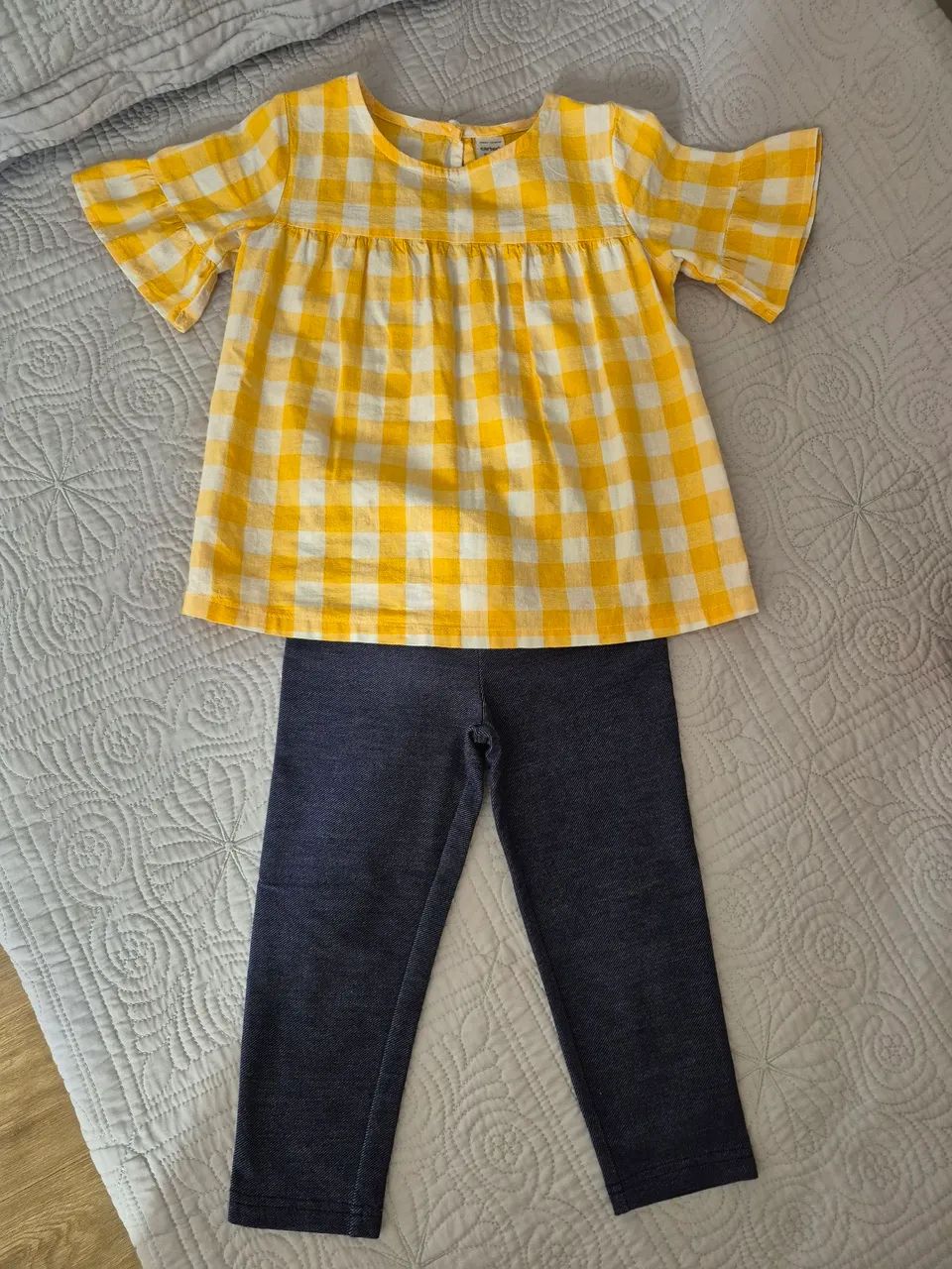 Conjunto Carter's legging e bata xadrez - Foto 2