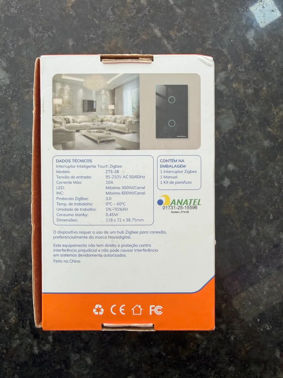 Interruptor inteligente duplo - zigbee  - Foto 2