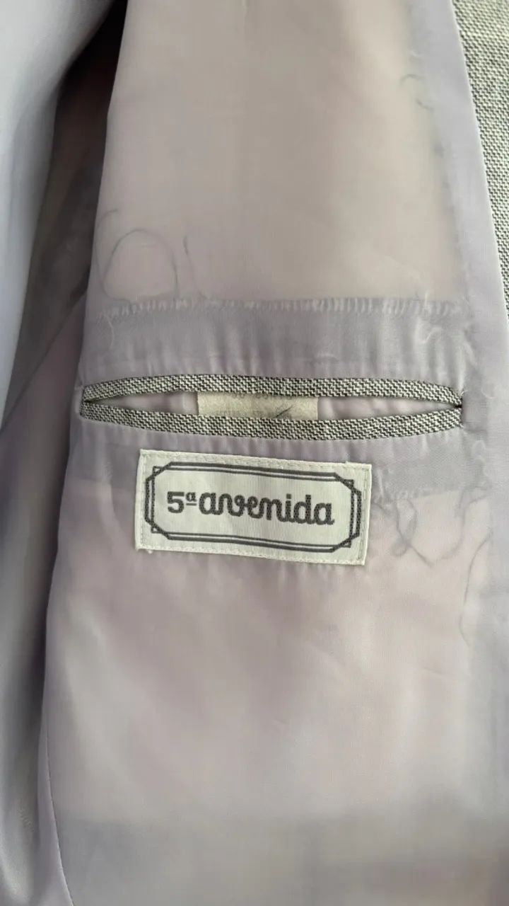 Terno Social 5ª Avenida Cinza Claro - Foto 3