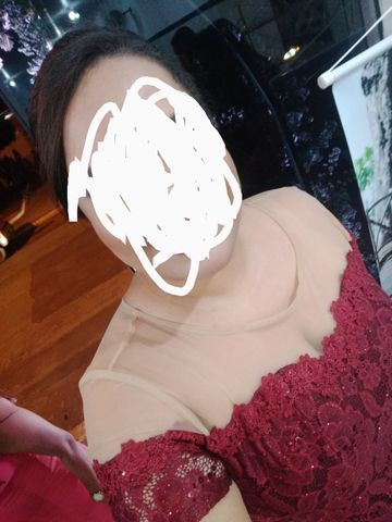 Vestido de festa Plus size marsala
