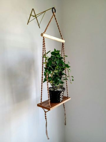 Hanger Plant Prateleira Suporte Macrame - Foto 4