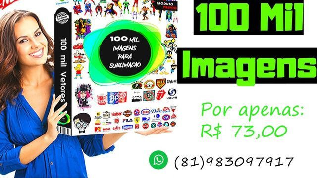 100 mil artes para a sua gráfica - Sublimação e escritório
