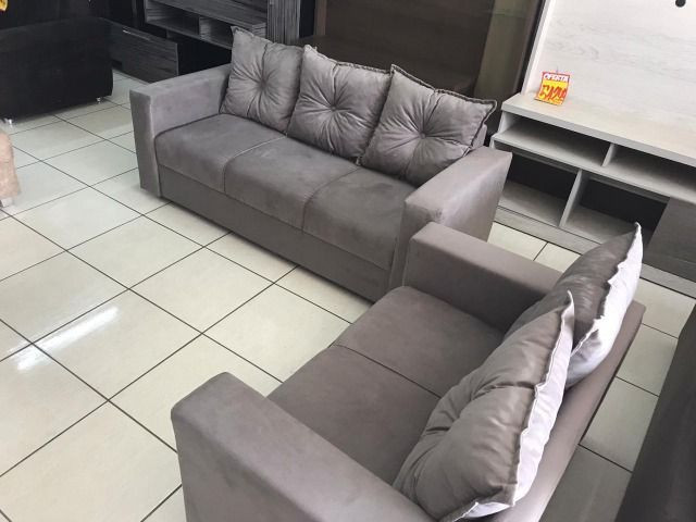 Oferta* Conjunto Sofa Animalle, 2 e 3 Lugares,Novo!!! , Frete Grátis - Foto 5