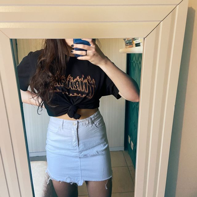 Saia Jeans Branca