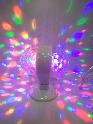 Lâmpada Led Giratória RGB Colorido Festa Bola Maluca Bivolt - Foto 3