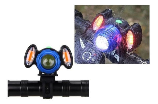 Lanterna Farol Bike Bicicleta 3 Leds T6 Recarregável Usb - Foto 2