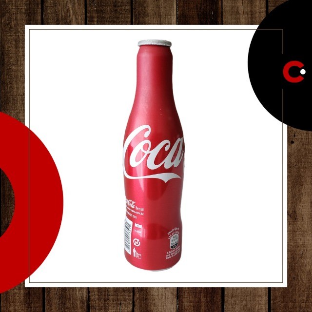 Garrafa Coca-Cola Alumínio Vermelha 250ml 18,5cm Decorativa Edição Especial Aniversário
