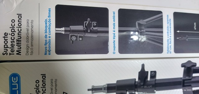 tripé para celular - câmera - luzes de estúdio -  2.10m - Foto 3