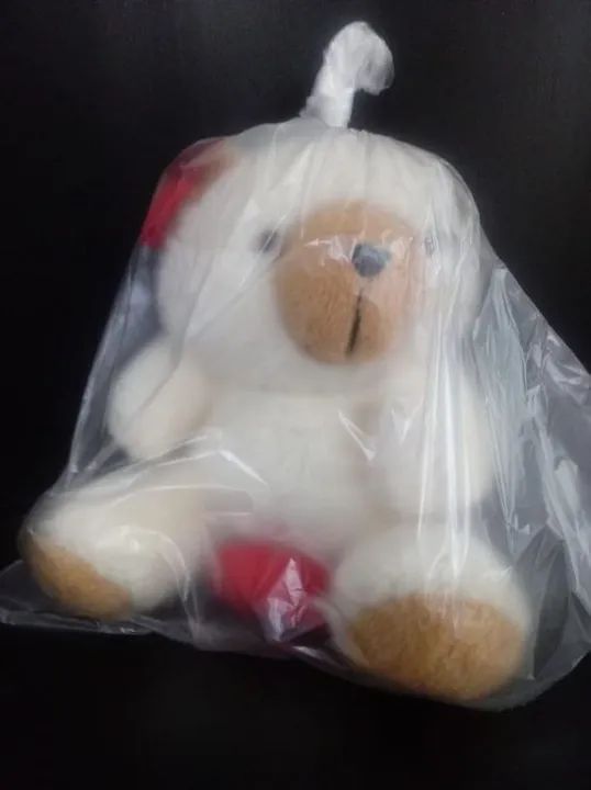 URSO DE PELÚCIA 25 CM COM SACOLINHA DO AMOR - Foto 4