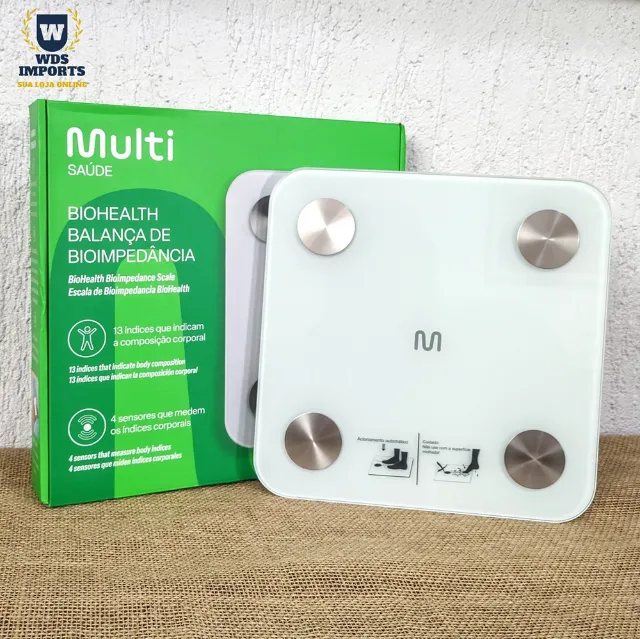 Balança Bioimpedância Corporal Bluetooth - Multilaser
