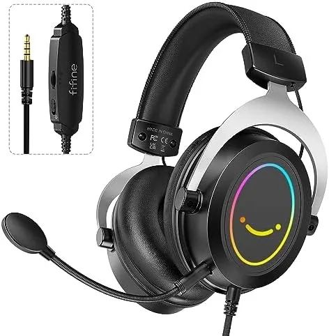 Headset Gamer Fifine H3, RGB, USB, PS4, PS5, XBOX, Preto
