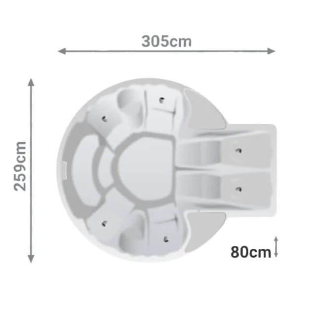 Ofurô/Spa de 8 lugares com espreguiçadeiras - Queimão de fábrica - Preço de fábrica  - Foto 3