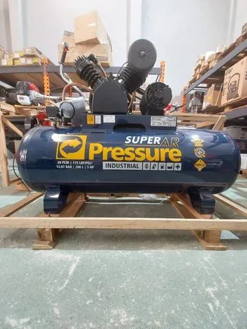 Compressor de ar 200 litros 5hp 175 Libras 20pes industrial Pressure(Loja) - Foto 6