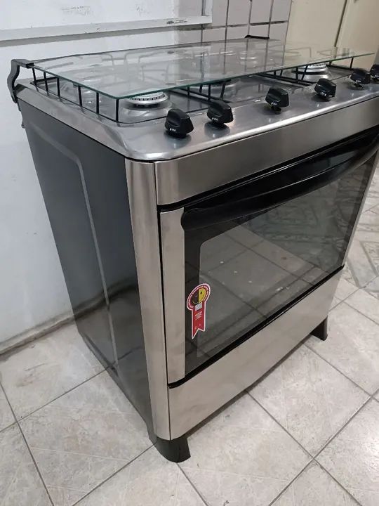 Fogão Esmaltec 5 bocas manual inox top! - Foto 2