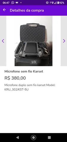 VENDO MICROFONES SEM FIO KARSECT 