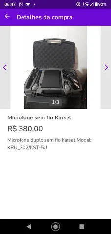 VENDO MICROFONES SEM FIO KARSECT