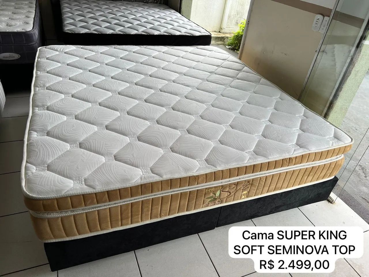 Cama Super King Soft Semi-Nova - Top!