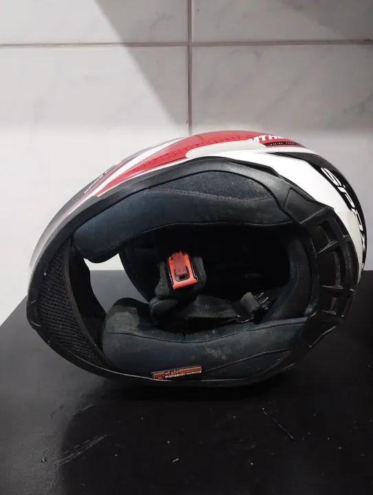 Capacete MT Spok One Vermelho - Foto 3