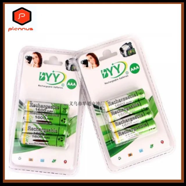 Kit com 4 Pilhas Recarregáveis (AA ou AAA) z190 