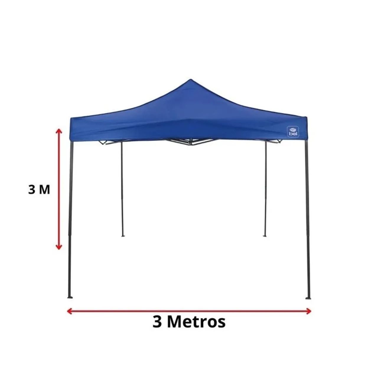 Tenda Reforçada Resistent Aço Gazebo Dobrável Pagoda 3x3 Bel - Foto 5