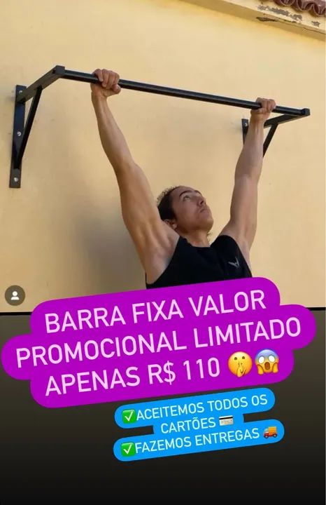 BARRA FIXA RETA VALOR PROMOCIONAL R$110 