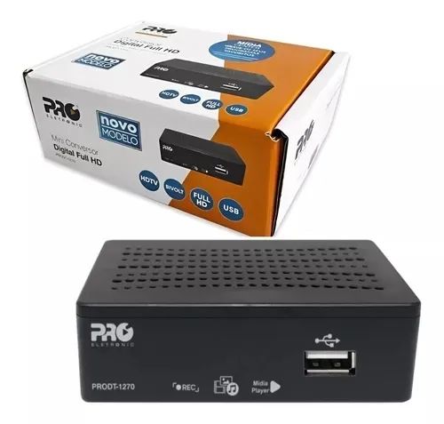 Mini Conversor Digital Full Hd Prodt 1270 Pro Eletronic