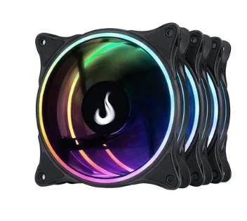 Kit Com 3 Ventoinhas Rise Mode Laser, 120mm, ARGB - Foto 4