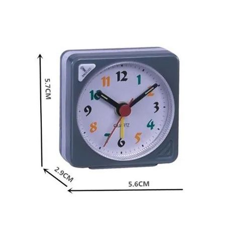 Mini Relógio Despertador de Mesa Analógico com Led - Foto 3