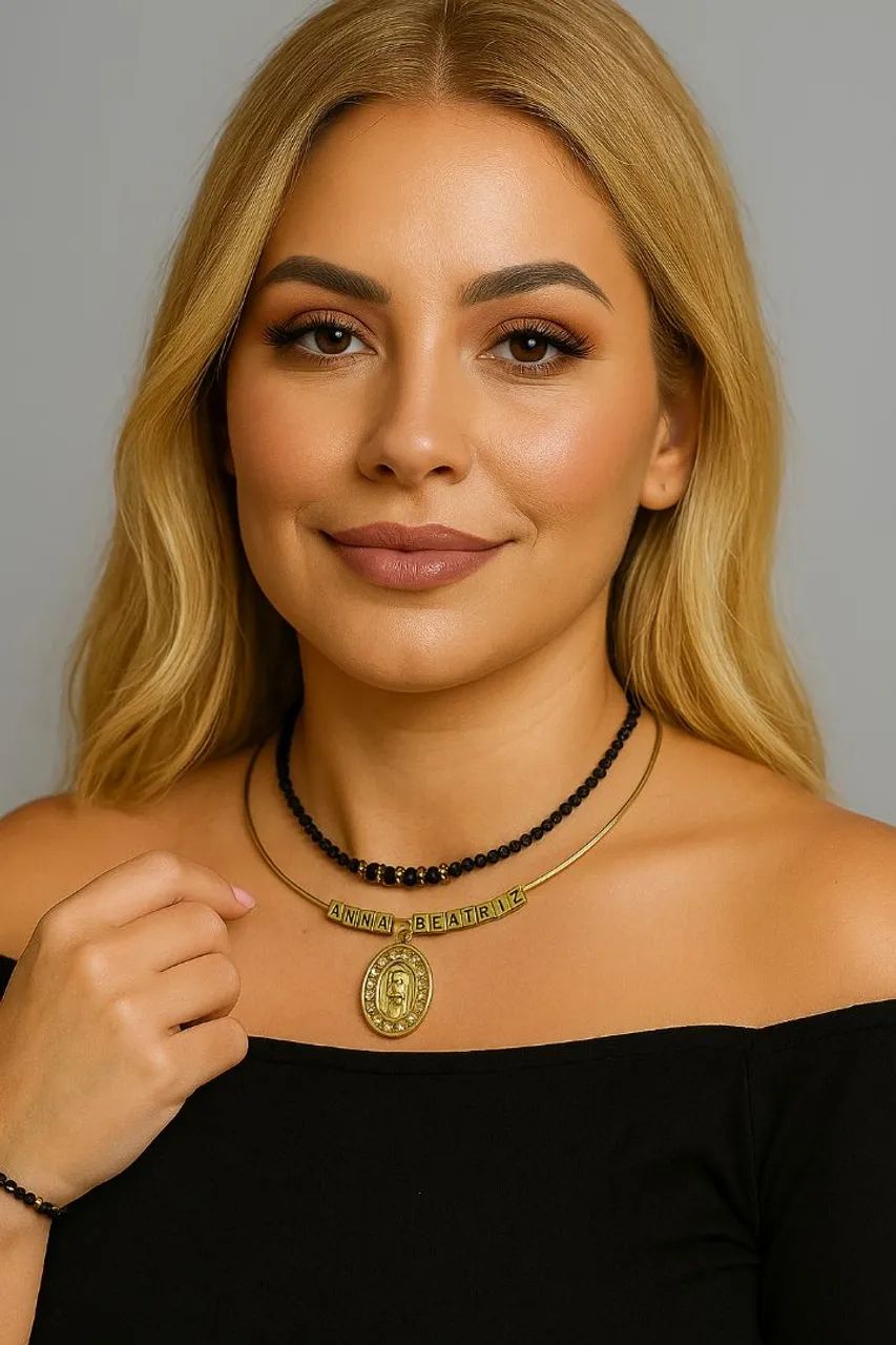 Colar com nome ! Anna Beatriz e nossa Sta  - Foto 2