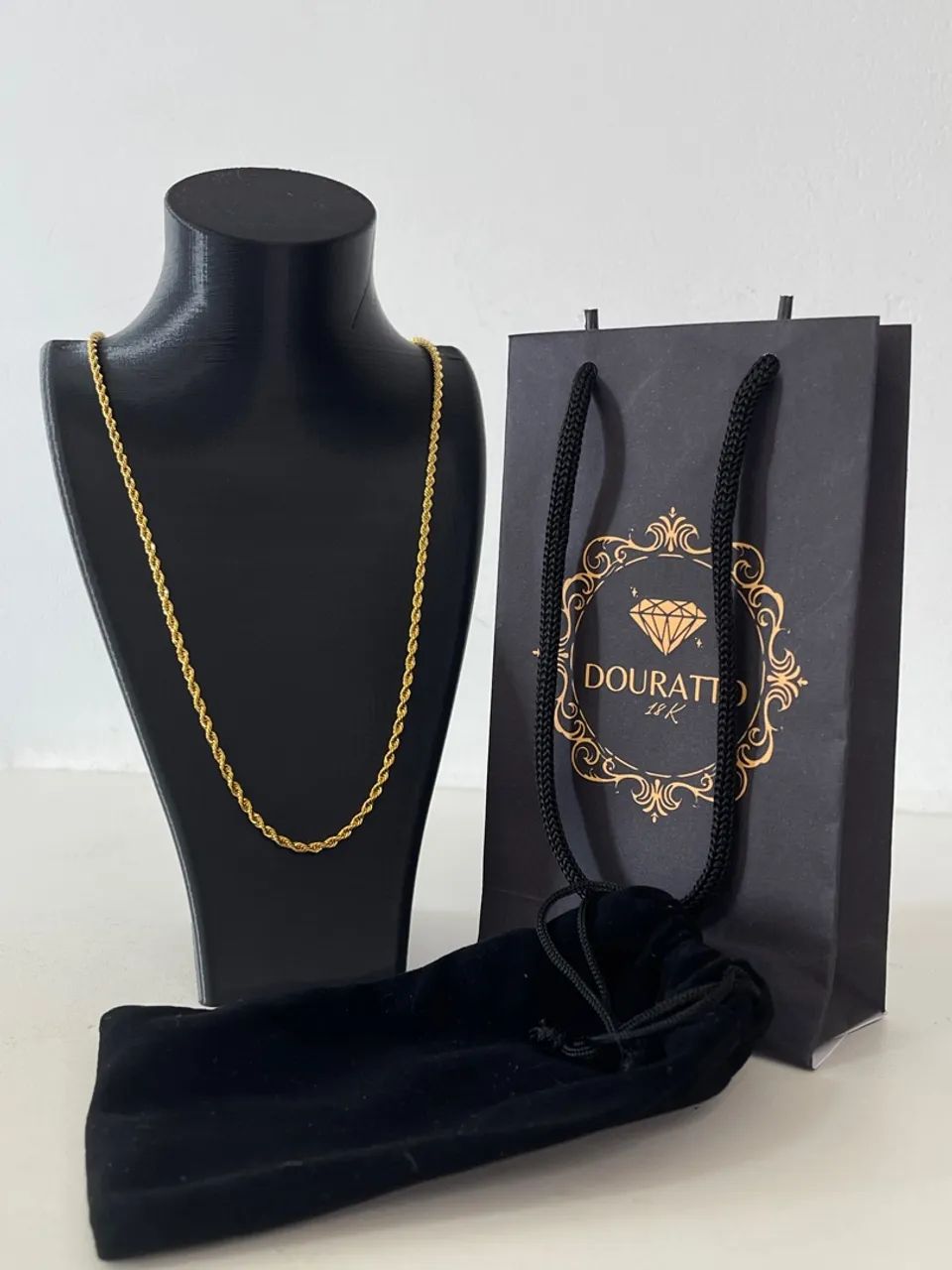 Colar banhado a ouro 18K - Cordão Baiano