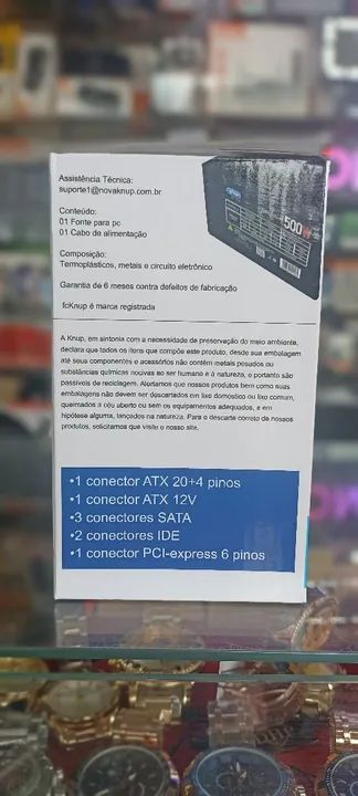 Fonte de PC Knup 500W ( Honestidade e Qualidade é na JK eletrônicos) - Foto 2