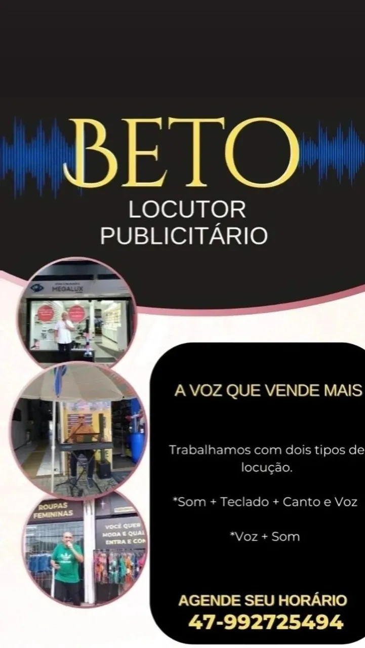Locutor Publicitário Porta de Loja