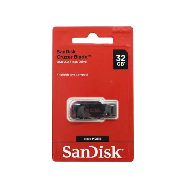 PenDrive Original SanDisk Cruzer Blade 32GB Usb 2.0 Flash Drive Pc - Foto 3
